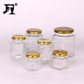 50ml 120ml hexagon honey jar cheap glass jars wholesale with factory price